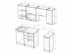 Кухонный гарнитур Лоретта ультра 2000 мм в Сатке - satka.mebel74.com | фото 6