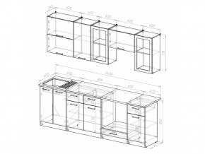 Кухонный гарнитур Ника базис 2400 мм в Сатке - satka.mebel74.com | фото 2