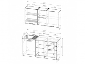 Кухонный гарнитур Ольга стандарт 5 1600 мм в Сатке - satka.mebel74.com | фото 6