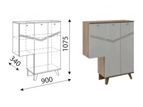 М08 Тумба (3 двери) правая в Сатке - satka.mebel74.com | фото