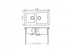 Мойка комбинированная Tolero twist TTS-840 Белый 923 в Сатке - satka.mebel74.com | фото 2