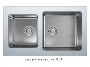 Мойка комбинированная Tolero twist TTS-840 Серый металлик 001 в Сатке - satka.mebel74.com | фото