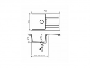 Мойка кварцевая Tolero Loft TL-750 Бежевый 101 в Сатке - satka.mebel74.com | фото 2