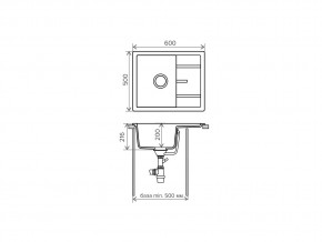 Мойка кварцевая Tolero R-107 Бежевый 101 в Сатке - satka.mebel74.com | фото 2