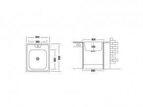 Мойка накладная Ukinox ECO500.600 в Сатке - satka.mebel74.com | фото 2