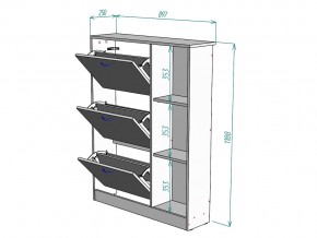 Обувница W37 в Сатке - satka.mebel74.com | фото 3