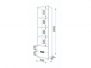 Пенал-витрина Модуль 07 Мармарис в Сатке - satka.mebel74.com | фото 2