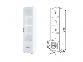 Пенал-витрина Модуль 07 Тиффани в Сатке - satka.mebel74.com | фото