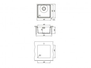 Подстольная мойка Оптима-HM 400.400.10.10 в Сатке - satka.mebel74.com | фото 3