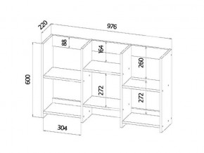 Полка книжная средняя сонома в Сатке - satka.mebel74.com | фото 2