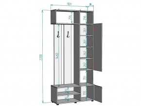 Прихожая с зеркалом V1_M в Сатке - satka.mebel74.com | фото 3