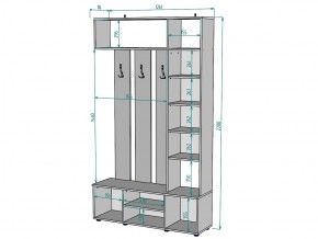 Прихожая с зеркалом V19_M в Сатке - satka.mebel74.com | фото 3