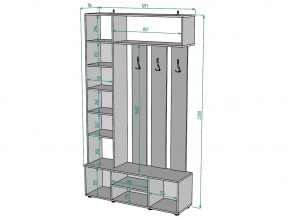 Прихожая с зеркалом V23_M в Сатке - satka.mebel74.com | фото 3