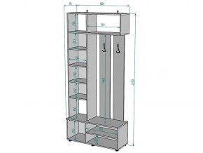 Прихожая с зеркалом V25_M в Сатке - satka.mebel74.com | фото 3