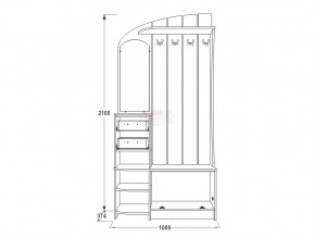 Прихожая Саша 14 венге-млечный дуб в Сатке - satka.mebel74.com | фото 2