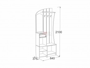 Прихожая Саша 19 ясень анкор в Сатке - satka.mebel74.com | фото 2