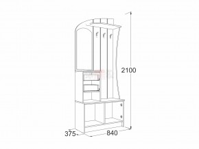 Прихожая Саша 20 венге-млечный дуб в Сатке - satka.mebel74.com | фото 2