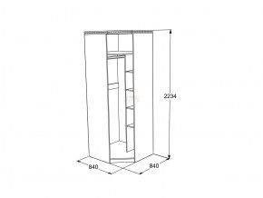 Шкаф 1-но створчатый угловой Ольга 13 в Сатке - satka.mebel74.com | фото 3