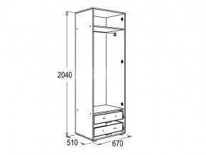 Шкаф 2-х дверный для одежды Омега 16 в Сатке - satka.mebel74.com | фото 2