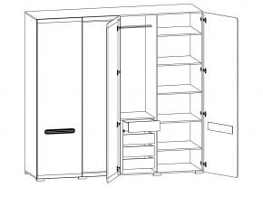 Шкаф 205-SZF2D2L/21/22 Ацтека белый в Сатке - satka.mebel74.com | фото 2