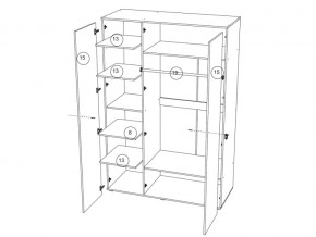 Шкаф 3-х створчатый Валенсия Миф в Сатке - satka.mebel74.com | фото 2