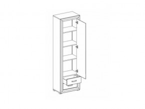 Шкаф B136-REG1D2S Мальта сибирская лиственница в Сатке - satka.mebel74.com | фото 2