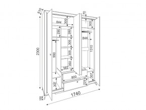 Шкаф четырехдверный Саванна М01 в Сатке - satka.mebel74.com | фото 2