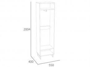 Шкаф для одежды Фолк НМ 014.01 в Сатке - satka.mebel74.com | фото 2