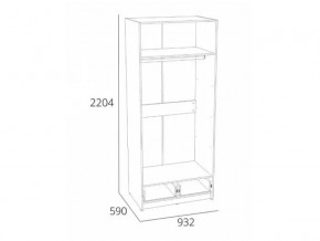 Шкаф для одежды Оттавия НМ 011.80 Антрацит в Сатке - satka.mebel74.com | фото 2