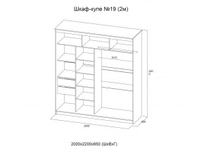 Шкаф-купе №19 анкор светлый 2000 мм в Сатке - satka.mebel74.com | фото 3