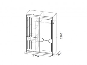 Шкаф-купе №25 1,7 м Блэк в Сатке - satka.mebel74.com | фото 2