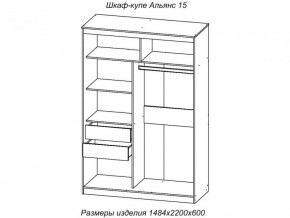 Шкаф-купе Альянс 15 комплект зеркал №2 в Сатке - satka.mebel74.com | фото 2