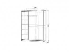 Шкаф-купе Бассо 2-600 дуб млечный/белый в Сатке - satka.mebel74.com | фото 3