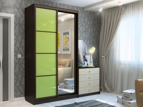 Шкаф-купе Ксения 1200 венге с фасадом МДФ в Сатке - satka.mebel74.com | фото 1