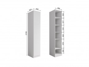 Шкаф-пенал Мори МШ 400.1 белый в Сатке - satka.mebel74.com | фото 2