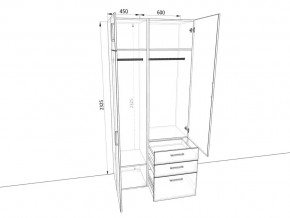 Шкаф распашной 1050А Дуб крафт в Сатке - satka.mebel74.com | фото 2