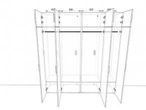 Шкаф распашной 2100К Мокко в Сатке - satka.mebel74.com | фото 2