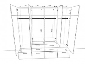 Шкаф распашной 2400А Антрацит в Сатке - satka.mebel74.com | фото 2