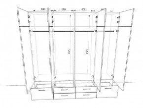 Шкаф распашной 2400К Антрацит в Сатке - satka.mebel74.com | фото 2