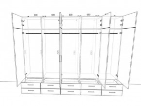 Шкаф распашной 3000А Антрацит в Сатке - satka.mebel74.com | фото 2