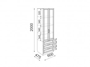 Шкаф с ящиками 600 Остин модуль 4 в Сатке - satka.mebel74.com | фото 2