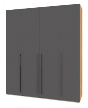 Стоун С41 Шкаф 4-х дв (Золотой дуб/Графит) в Сатке - satka.mebel74.com | фото