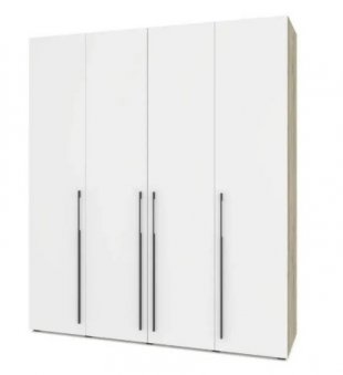 Стоун С41 Шкаф 4-х дв (Серый дуб/Белый) в Сатке - satka.mebel74.com | фото