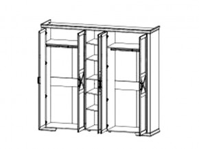 Шкаф SZF5D Марсель ясень снежный в Сатке - satka.mebel74.com | фото 2