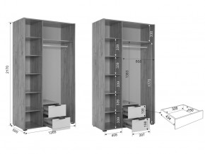 Шкаф трехдверный Адам дуб крафт золотой/белое дерево в Сатке - satka.mebel74.com | фото 2