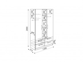 Шкаф трехсекционный Дуглас модуль 2 в Сатке - satka.mebel74.com | фото 2