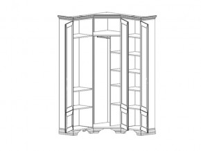 Шкаф угловой S320-SZFN5D Кентаки каштан в Сатке - satka.mebel74.com | фото 2