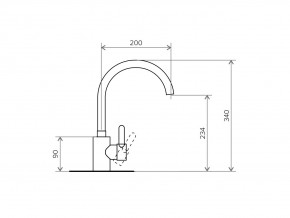 Смеситель кухонный Элара Tolero Серый металлик 001 в Сатке - satka.mebel74.com | фото 2