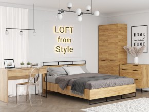 Спальня Лофт дуб крафт золотой в Сатке - satka.mebel74.com | фото 3