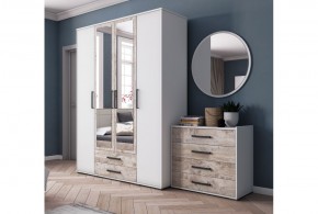 Спальня Соната дуб сонома/белый в Сатке - satka.mebel74.com | фото 2